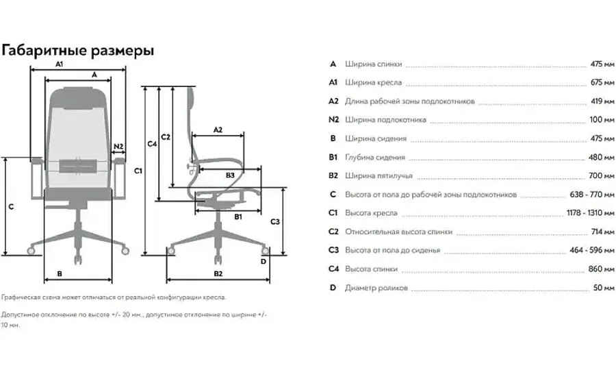 Кресло ErgoLife Set 4 / осн. Synchro 004 (чёрный)
